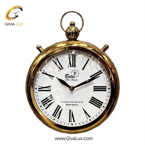 ساعت دیواری اورجینال بتیس آلیاژ فلزی طلایی| کد رفرنس 3026