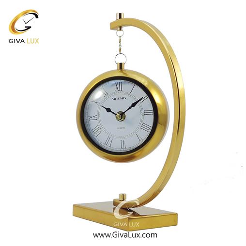 ساعت رومیزی آلیاژ فلزی| 30260-Gold-2.jpg