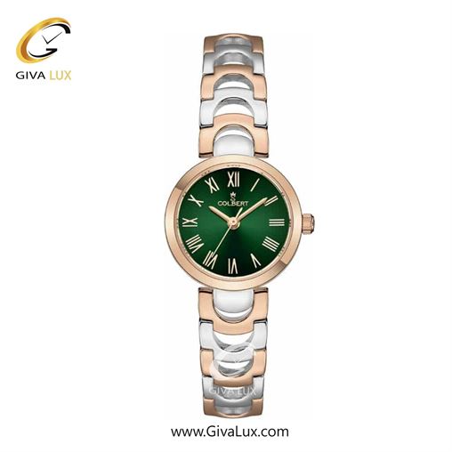 ساعت مچی اورجینال زنانه کلبرت COLBERT رزگلد | نقره ای-رزگلد| سبز یشمی تیره| کد رفرنس 0303L