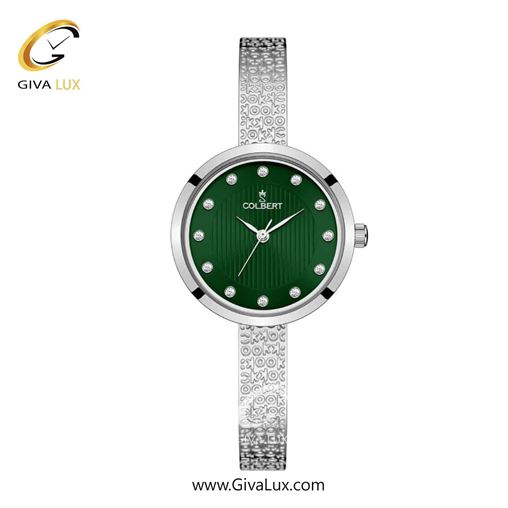ساعت مچی اورجینال زنانه کلبرت COLBERT نقره ای | نقره ای| سبز یشمی تیره| کد رفرنس 0305L