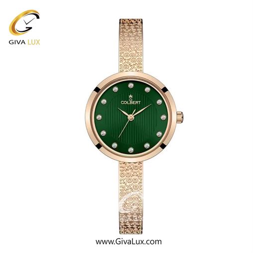 ساعت مچی اورجینال زنانه کلبرت COLBERT رزگلد | رزگلد| سبز یشمی تیره| کد رفرنس 0305L