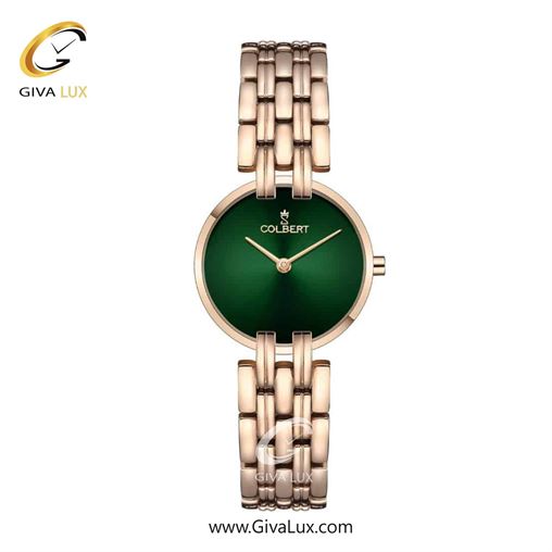 ساعت مچی اورجینال زنانه کلبرت COLBERT رزگلد | رزگلد| سبز یشمی تیره| کد رفرنس 0306L