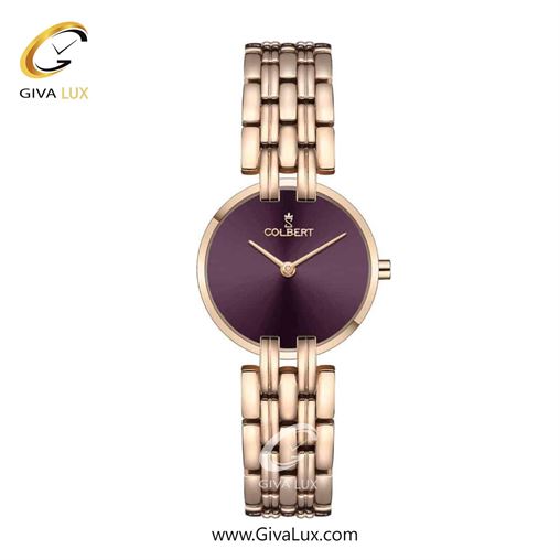ساعت مچی اورجینال زنانه کلبرت COLBERT رزگلد | رزگلد| بادمجانی| کد رفرنس 0306L