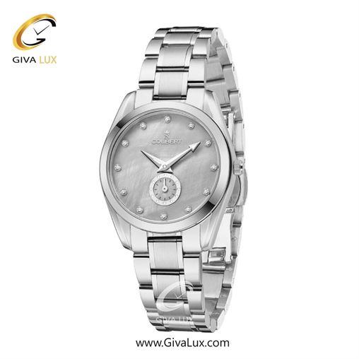 ساعت مچی اورجینال زنانه کلبرت COLBERT دو موتوره زیر ثانیه نقره ای | نقره ای| طوسی| کد رفرنس 0308L