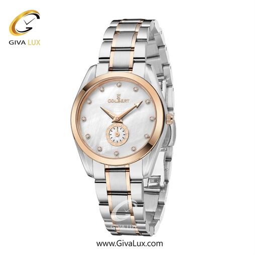 ساعت مچی اورجینال زنانه کلبرت COLBERT دو موتوره زیر ثانیه رزگلد | نقره ای-رزگلد| نقره ای| کد رفرنس 0308L