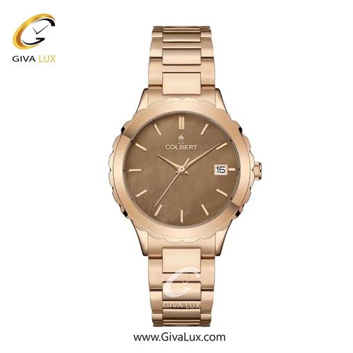 ساعت مچی اورجینال زنانه کلبرت COLBERT رزگلد | رزگلد| قهوه ای| کد رفرنس 0310L
