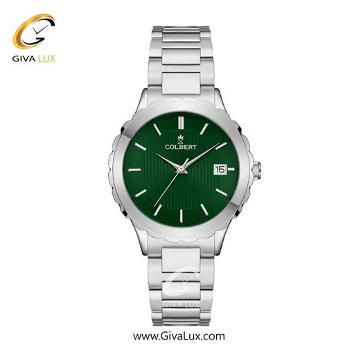 ساعت مچی اورجینال زنانه کلبرت COLBERT نقره ای | نقره ای| سبز یشمی تیره| کد رفرنس 0310L