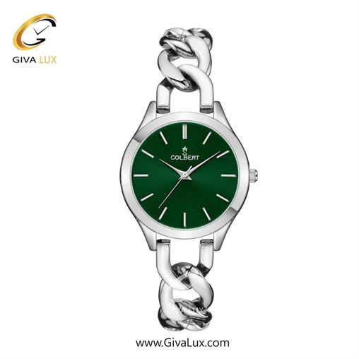 ساعت مچی اورجینال زنانه کلبرت COLBERT نقره ای | نقره ای| سبز یشمی تیره| کد رفرنس 0312L