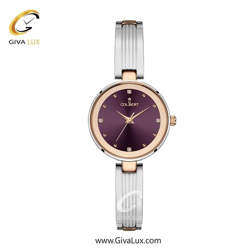 ساعت مچی اورجینال زنانه کلبرت COLBERT رزگلد-نقره ای | رزگلد-نقره ای| بادمجانی| کد رفرنس 0313L