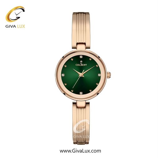 ساعت مچی اورجینال زنانه کلبرت COLBERT رزگلد | رزگلد| سبز یشمی تیره| کد رفرنس 0313L