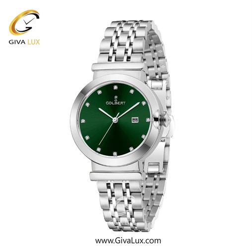 ساعت مچی اورجینال زنانه کلبرت COLBERT نقره ای | نقره ای| سبز یشمی تیره| کد رفرنس 0314L