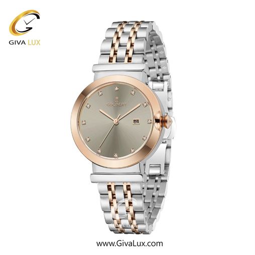 ساعت مچی اورجینال زنانه کلبرت COLBERT رزگلد | نقره ای-رزگلد| خاکی| کد رفرنس 0314L