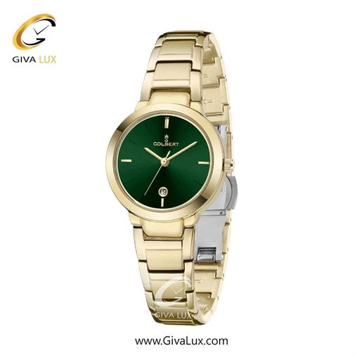 ساعت مچی اورجینال زنانه کلبرت COLBERT طلایی | طلایی| سبز یشمی تیره| کد رفرنس 0315L