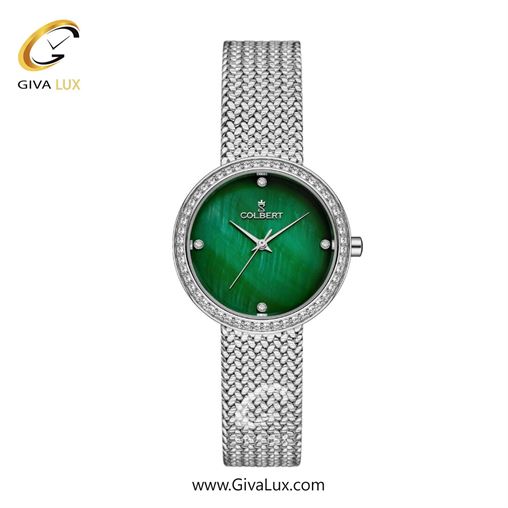 ساعت مچی اورجینال زنانه کلبرت COLBERT نقره ای | نقره ای| سبز یشمی تیره| کد رفرنس 0317L