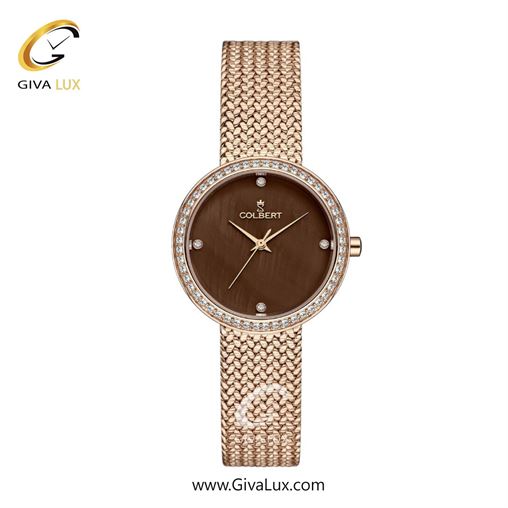 ساعت مچی اورجینال زنانه کلبرت COLBERT رزگلد | رزگلد| قهوه ای| کد رفرنس 0317L