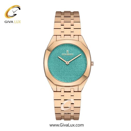 ساعت مچی اورجینال زنانه کلبرت COLBERT رزگلد | رزگلد| سبزآبی| کد رفرنس 0318L