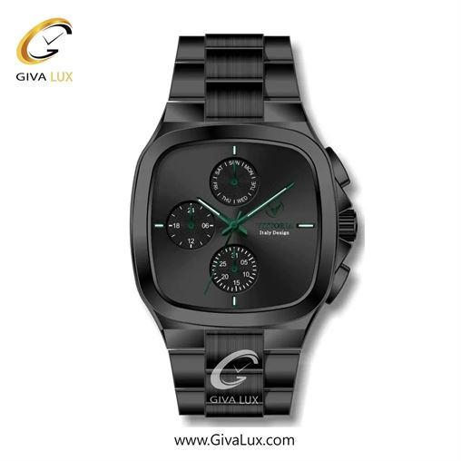 ساعت مچی اورجینال مردانه ویتوریا | Vittoria سه موتوره فول تایم مشکی | مشکی| مشکی| کد رفرنس VT3185