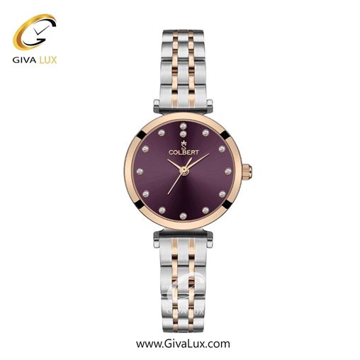 ساعت مچی اورجینال زنانه کلبرت COLBERT رزگلد | رزگلد-نقره ای| بادمجانی| کد رفرنس 0319L