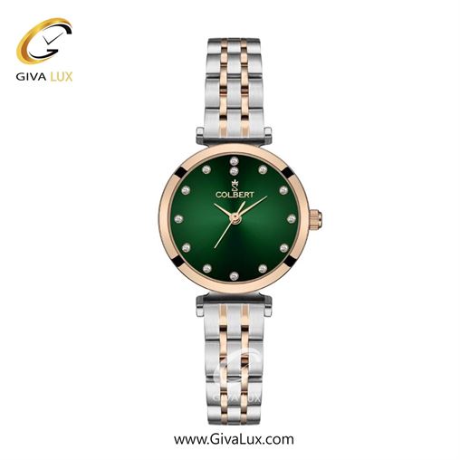 ساعت مچی اورجینال زنانه کلبرت COLBERT رزگلد | نقره ای-رزگلد| سبز یشمی تیره| کد رفرنس 0319L