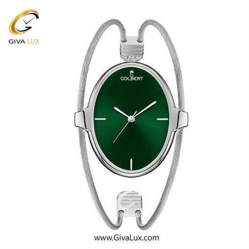 ساعت مچی اورجینال زنانه کلبرت COLBERT نقره ای | نقره ای| سبز یشمی تیره| کد رفرنس 0321L