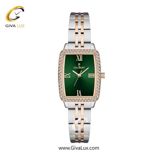 ساعت مچی اورجینال زنانه کلبرت COLBERT رزگلد | نقره ای-رزگلد| سبز یشمی تیره| کد رفرنس 0322L
