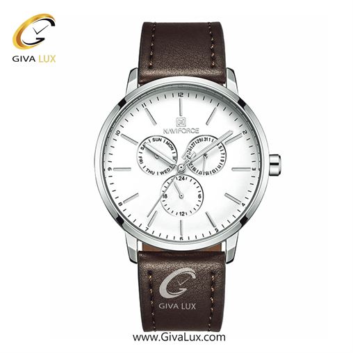 ساعت مچی مردانه بند چرمی فول تایم ناوی فورس(نیوی فورس) NF3001S/W 323_3001BrSW.jpg