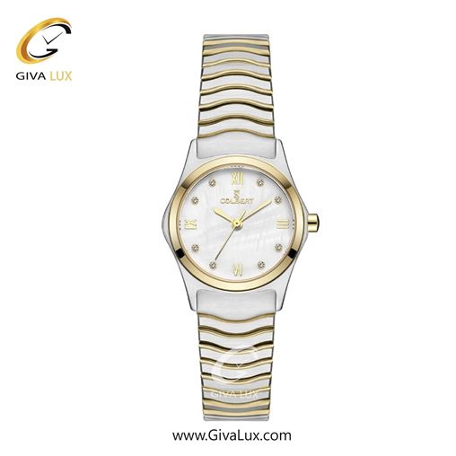ساعت مچی اورجینال زنانه کلبرت COLBERT طلایی | طلایی-نقره ای| سفید صدفی| کد رفرنس 0324L