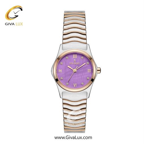 ساعت مچی اورجینال زنانه کلبرت COLBERT رزگلد | نقره ای-رزگلد| یاسی| کد رفرنس 0324L