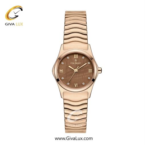 ساعت مچی اورجینال زنانه کلبرت COLBERT رزگلد | رزگلد| قهوه ای| کد رفرنس 0324L