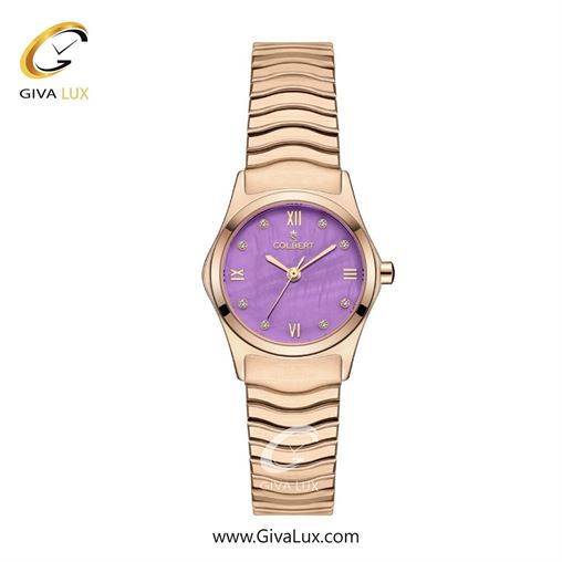 ساعت مچی اورجینال زنانه کلبرت COLBERT رزگلد | رزگلد| یاسی| کد رفرنس 0324L