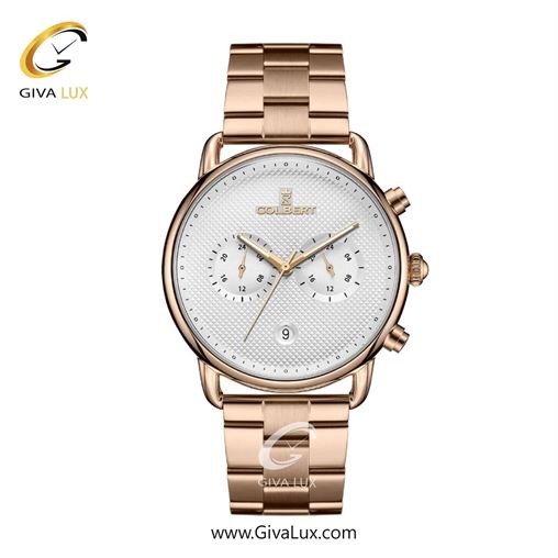 ساعت مچی اورجینال مردانه کلبرت COLBERT سه موتوره فول تایم رزگلد | رزگلد| نقره ای| کد رفرنس 0325M