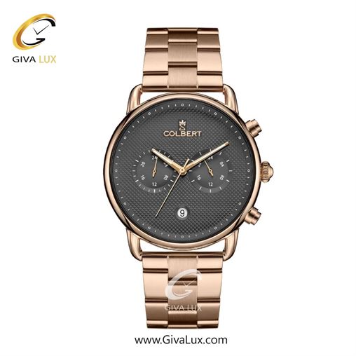 ساعت مچی اورجینال مردانه کلبرت COLBERT سه موتوره فول تایم رزگلد | رزگلد| دودی|تیتانیوم| کد رفرنس 0325M