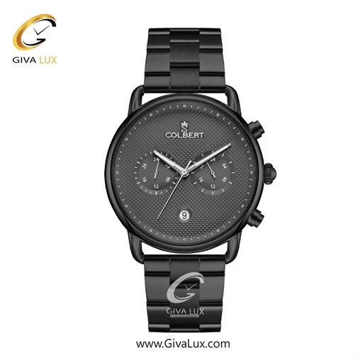 ساعت مچی اورجینال مردانه کلبرت COLBERT سه موتوره فول تایم مشکی | مشکی| مشکی| کد رفرنس 0325M
