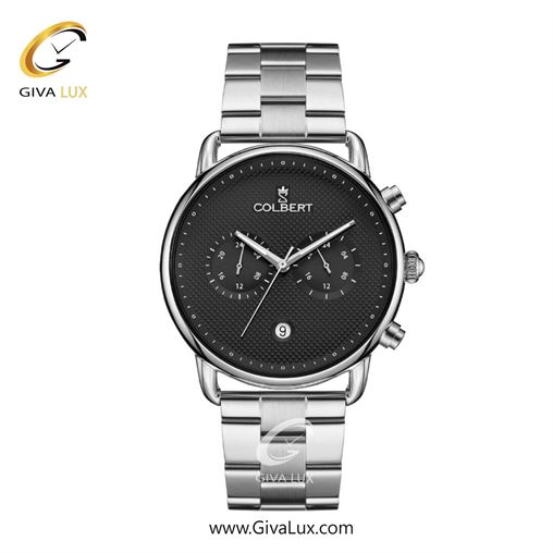 ساعت مچی اورجینال مردانه کلبرت COLBERT سه موتوره فول تایم نقره ای | نقره ای| مشکی| کد رفرنس 0325M