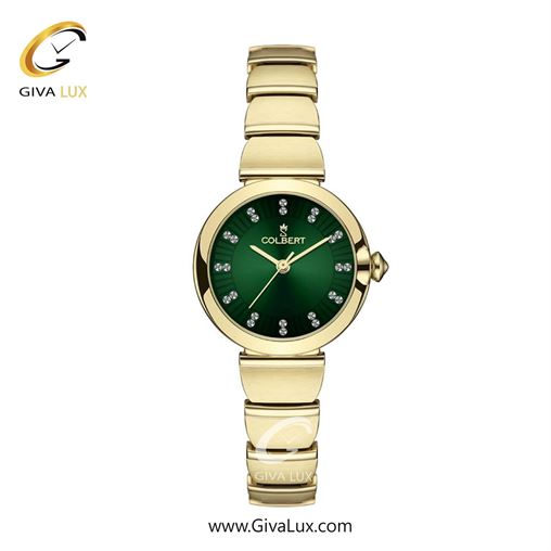 ساعت مچی اورجینال زنانه کلبرت COLBERT طلایی | طلایی| سبز یشمی تیره| کد رفرنس 0326L