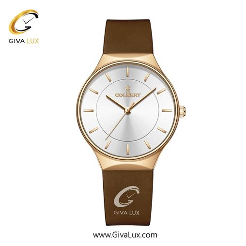 ساعت مچی اورجینال زنانه کلبرت COLBERT رزگلد | قهوه ای| نقره ای| کد رفرنس  0328L