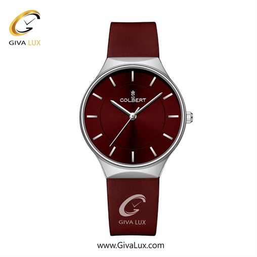 ساعت مچی اورجینال زنانه کلبرت COLBERT نقره ای | زرشکی| زرشکی| کد رفرنس 0328L