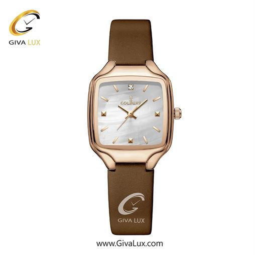 ساعت مچی اورجینال زنانه کلبرت COLBERT رزگلد | قهوه ای| سفید صدفی| کد رفرنس 0329L