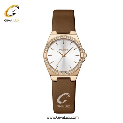 ساعت مچی اورجینال زنانه کلبرت COLBERT رزگلد | قهوه ای| نقره ای| کد رفرنس 0330L