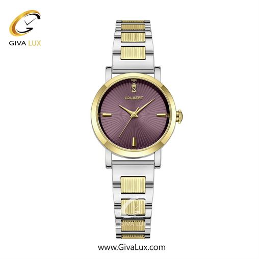 ساعت مچی اورجینال زنانه کلبرت COLBERT طلایی | نقره ای-طلایی| بادمجانی| کد رفرنس 0336L
