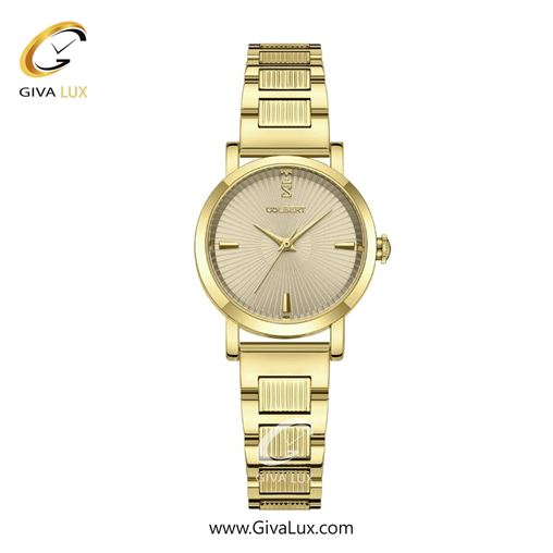 ساعت مچی اورجینال زنانه کلبرت COLBERT طلایی | طلایی| خاکستری بژ| کد رفرنس 0336L