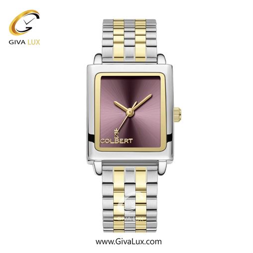 ساعت مچی اورجینال زنانه کلبرت COLBERT نقره ای-طلایی | نقره ای-طلایی| بنفش| کد رفرنس 0337L