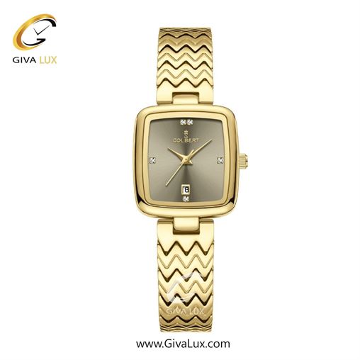 ساعت مچی اورجینال زنانه کلبرت COLBERT طلایی | طلایی| خاکی| کد رفرنس 0338L