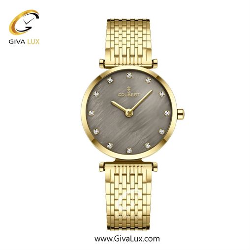 ساعت مچی اورجینال زنانه کلبرت COLBERT طلایی | طلایی| خاکی| کد رفرنس 0341L