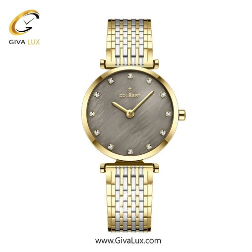 ساعت مچی اورجینال زنانه کلبرت COLBERT طلایی | نقره ای-طلایی| خاکی| کد رفرنس 0341L
