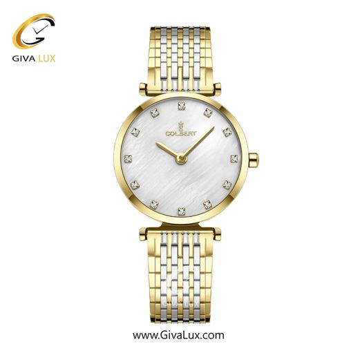 ساعت مچی اورجینال زنانه کلبرت COLBERT طلایی | طلایی-نقره ای| سفید صدفی| کد رفرنس 0341L