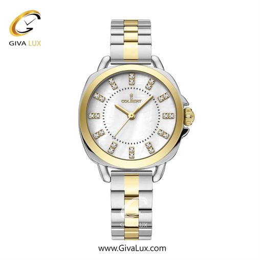 ساعت مچی اورجینال زنانه کلبرت COLBERT طلایی | نقره ای-طلایی| سفید صدفی| کد رفرنس 0344L