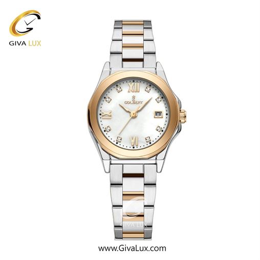 ساعت مچی اورجینال زنانه کلبرت COLBERT رزگلد | نقره ای-رزگلد| سفید صدفی| کد رفرنس 0345L
