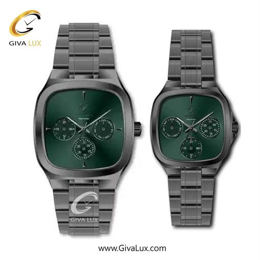 ساعت مچی اورجینال زنانه ویتوریا | Vittoria سه موتوره فول تایم تیتانیوم | تیتانیوم(زغالی)| سبز| کد رفرنس VT3466L 3466-5.jpg