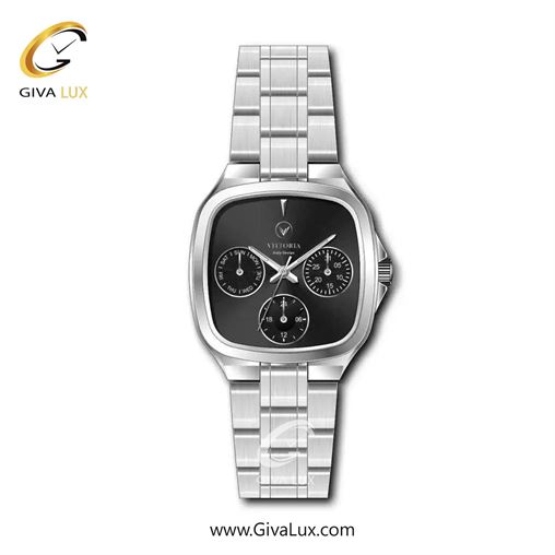 ساعت مچی اورجینال زنانه ویتوریا | Vittoria سه موتوره فول تایم نقره ای | نقره ای| سرمه ای| کد رفرنس VT3466L 3466L-2.jpg